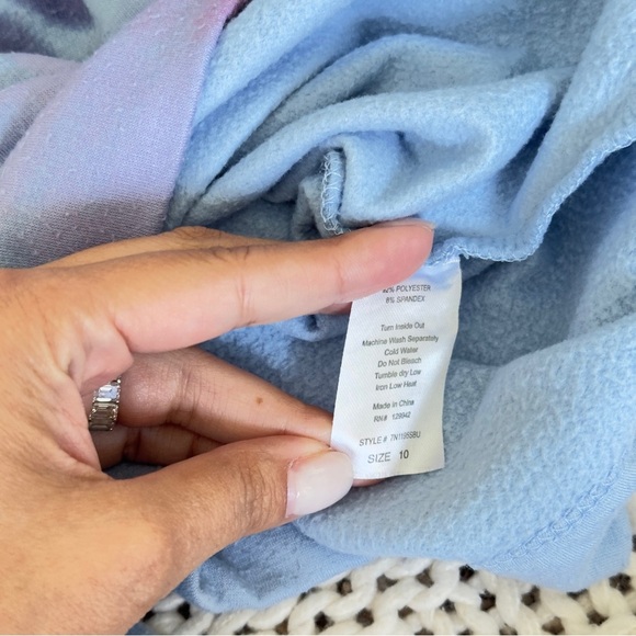 Btween Kids Tie-Dye Pajama Set - Blue and Pink Girls Size 10 - Picture 4 of 4